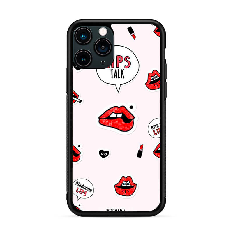 Aesthetic mix Pattern lips talk Super Case